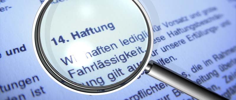 Haftungsausschluss im Geschäftsverkehr